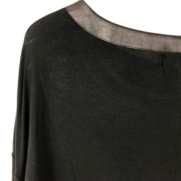 NWT Trouve M Shimmer Houndstooth Faux Leather Top - Picture 6 of 8